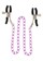 Зажимы для сосков Nipple Chain Metal на фиолетовой цепочке - фото 399171
