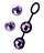 Фиолетово-чёрный набор вагинальных шариков TOYFA A-toys - фото 402022