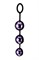 Фиолетово-черные тройные вагинальные шарики TOYFA A-toys - фото 402046