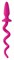 Розовая анальная пробка с хвостом-спиралью Oinkz - фото 404422