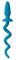 Голубая анальная пробка с хвостом-спиралью Oinkz - фото 404424