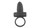 Чёрное эрекционное кольцо с вибрацией и язычком Sex Expert - фото 404515