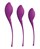Набор из 3 фиолетовых вагинальных шариков PLEASURE BALLS   EGGS KEGEL EXERCISE SET - фото 405001