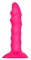 Розовый ребристый анальный фаллоимитатор TWISTED PLUG - 14 см. - фото 406306