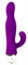 Фиолетовый вибромассажер со стимулятором клитора RIBBED DUO VIBE - 16 см. - фото 406318