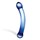 Синий изогнутый фаллоимитатор Curved G-Spot Glass Dildo - 16 см. - фото 406731