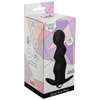 Чёрная фигурная анальная вибропробка Spiral Anal Plug - 12 см. - фото 406942