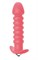 Розовая анальная вибропробка Twisted Anal Plug - 13 см. - фото 406951