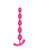 Ярко-розовая анальная цепочка Cosmo - 22,3 см. - фото 407367