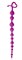 Фиолетовая анальная цепочка с ограничителем - 28 см. - фото 407771