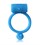 Синее силиконовое кольцо с вибрацией - фото 408202