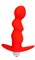 Красный рельефный вибромассажер с ограничителем - 9,5 см. - фото 408287