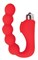 Красный силиконовый вибромассажер-елочка - фото 408308