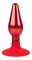 Красная конусовидная анальная пробка - 10 см. - фото 408347