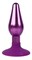 Фиолетовая конусовидная анальная пробка - 10 см. - фото 408361
