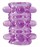 Открытая фиолетовая насадка на пенис Crystal Sleeve - 5,5 см. - фото 408480