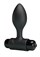 Черная анальная пробка с мощной вибрацией Vibra - 8,6 см. - фото 410225
