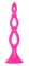 Розовая анальная елочка Silicone Triple Probe - 14,5 см. - фото 410505