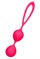Ярко-розовые вагинальные шарики с петелькой - фото 410707