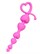 Розовая силиконовая анальная цепочка Sweety - 18,5 см. - фото 410746