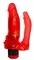 Красный анально-вагинальный вибратор №11 - 15,5 см. - фото 412038