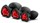 Набор черных анальных пробок с красным кристаллом-сердечком Bling Plugs Training Kit - фото 412487