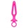 Розовая силиконовая пробка с прорезью Silicone Groove Probe - 10,25 см. - фото 412520