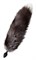 Черная силиконовая анальная втулка с хвостом чернобурой лисы - размер S - фото 412768