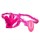 Розовая вибробабочка на ремешках Silicone Remote Venus Penis - фото 414097
