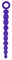 Синяя силиконовая анальная цепочка SILICONE BEADS INDIGO - 24,6 см. - фото 414700