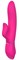 Ярко-розовый вибромассажер с клиторальным отростком DUO THRUSTER - 14 см. - фото 415285