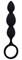 Черная анальная пробка-елочка SILICONE ANAL BEAD - 16,5 см. - фото 415396