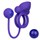 Фиолетовое эрекционное кольцо с утяжелителем Silicone Rechargeable Dual Rockin Rim Enhancer - фото 415572