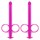 Набор из 2 лиловых шприцев для введения лубриканта Lube Tube - фото 415585