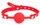 Красный силиконовый кляп-шарик на регулируемом ремешке - фото 416341