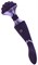 Фиолетовый двухсторонний вибромассажер Shiatsu - 27 см. - фото 416792
