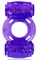 Фиолетовое эрекционное кольцо в двумя вибропулями - фото 417035