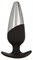 Серебристо-черная анальная пробка Executive Plug - 11,5 см. - фото 417522