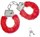 Красные плюшевые наручники с ключиками - фото 417665