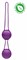 Фиолетовые вагинальные шарики Geisha со шнурком - фото 419534
