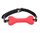 Красный силиконовый кляп-косточка на черном ремешке Doggie Bone Bit Gag - фото 419783