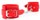 Красные оковы на регулируемых пряжках с карабином - фото 420449
