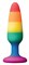 Разноцветная анальная втулка RAINBOW ANAL PLUG SMALL - 11 см. - фото 421261