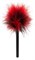 Красно-черная пуховка Mini Feather - 21 см. - фото 421566