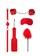 Красный игровой набор БДСМ Introductory Bondage Kit №4 - фото 422631