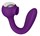 Фиолетовый универсальный вибратор Drago с язычком - 18,3 см. - фото 423879