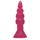 Розовая анальная пробка-елочка с присоской - 17 см. - фото 424086