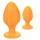 Набор из двух оранжевых анальных пробок Cheeky - фото 424447