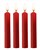Набор из 4 красных восковых свечей Teasing Wax Candles - фото 424827