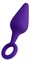 Фиолетовая анальная втулка с ограничительным колечком - 11,5 см. - фото 425032
